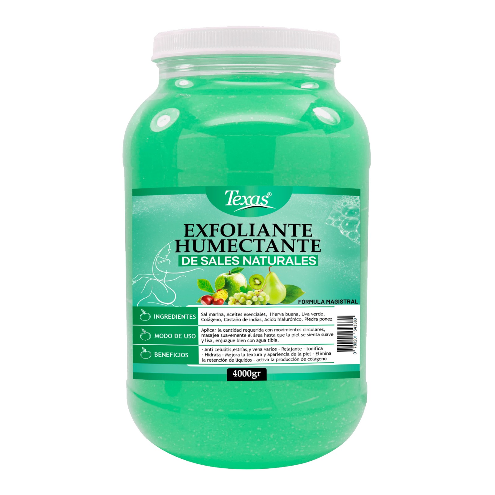 EXFOLIANTE CORPORAL VERDE X4000GR